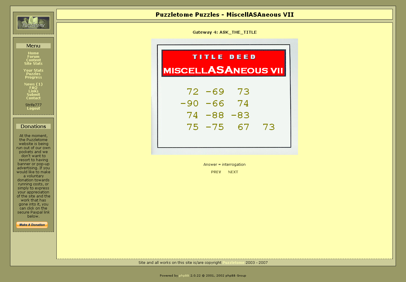 Index Of Unfiction Puzzles Miscellasaneous Vii