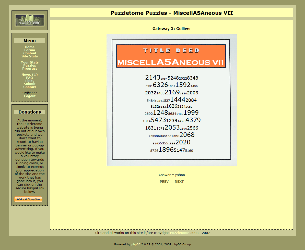 Index Of Unfiction Puzzles Miscellasaneous Vii